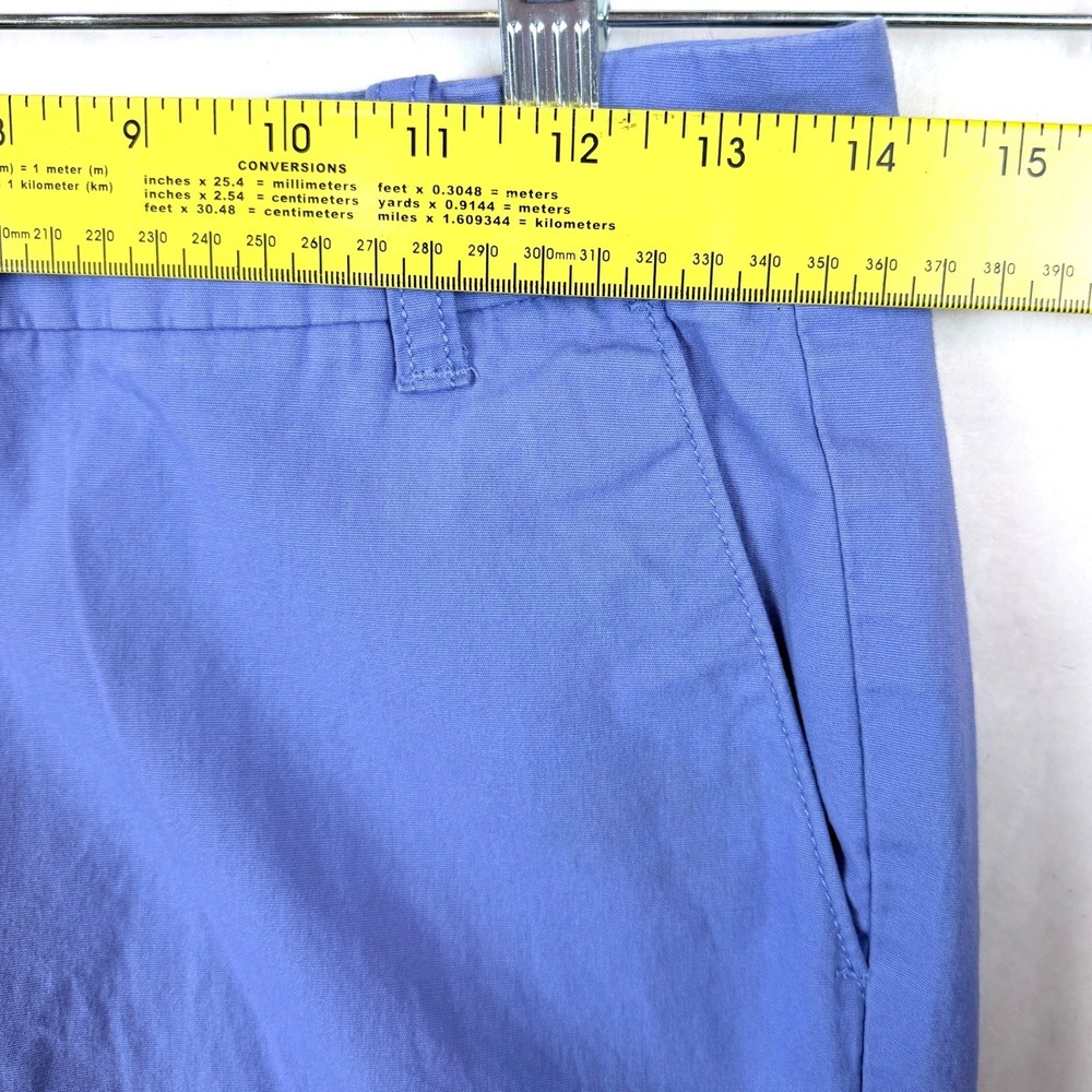 J Crew Bermuda Shorts Women 0 Blue 9" Chino Cotton Stretch Preppy Coastal Casual - Picture 4 of 9
